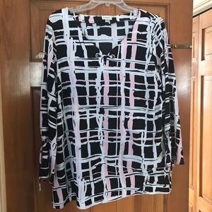 Avenue pink and black tunic